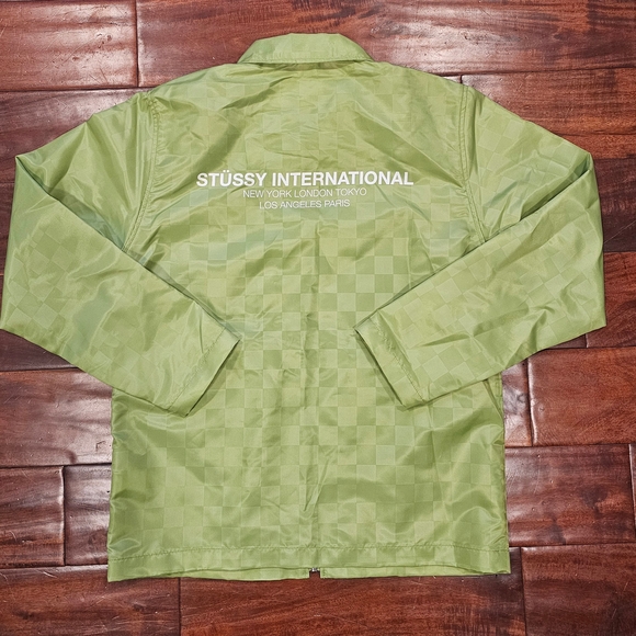 Stussy Men's Light Green Checkered Jacket - Picture 2 of 3